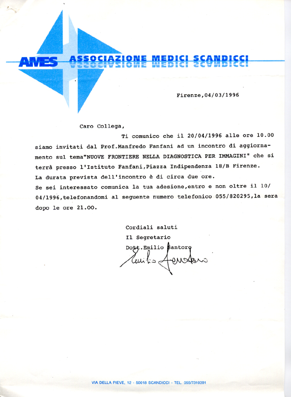1996_invito Nuove frontiere della  diagnostica per immagini 20 aprile 1996