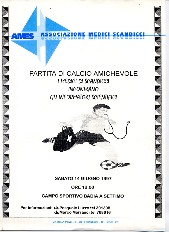 1997_Partita di calcio Medici vs. Informatori scientifici 14 giugno 1997