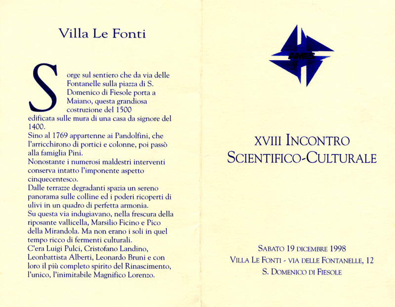 1998_XVIII incontro scientifico culturale 19 dicembre 1998