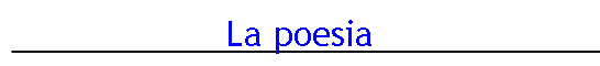 La poesia